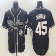 Nike Chicago White Sox #45 Michael Jordan black MLB Baseball jerseys Joint name-BD