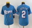 Women Nike Texas Rangers #2 Marcus Semien Skyblue majestic baseball jerseys 01