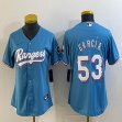 Women Nike Texas Rangers #53 Adolis Garcia skyblue majestic baseball jerseys-BD