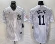 Nike New York Yankees #11 Anthony Volpe white MLB baseball Jersey Joint name -BD