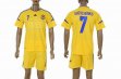 2012-2013 Ukraine national team SHEVCHENKO 7# yellow home jerseys