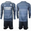 2025-2026 Real Madrid club blue long sleeves soccer jerseys away