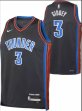 Oklahoma City Thunder 3 Josh Giddey black NBA Jersey Hot-press font