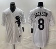 Nike Chicago White Sox #8 Bo Jackson white mlb baseball jersey-BD