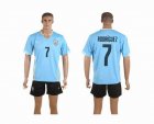 2014 Uruguay world cup RODRIGUEZ 7 skyblue soccer jersey home