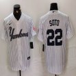 Nike New York Yankees #22 Juan Soto white MLB baseball Jersey Joint name -BD 06