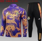 2024-2025 Real Madrid club purple black soccer uniforms with Long Trousers B915