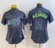 Women Nike Tampa Bay Rays #18 Shane McClanahan black majestic baseball jersey city version