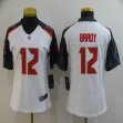 Women Tampa Bay Buccaneers #12 Tom Brady white Color Rush Limited jersey