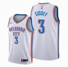 Oklahoma City Thunder #3 Josh Giddey White Replica NBA Jersey Hot-press font