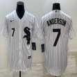 Nike Chicago White Sox #7 Tim Anderson white majestic Baseball Jersey -BD