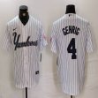 Nike New York Yankees #4 Lou Gehrig white MLB baseball Jersey Joint name -BD