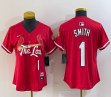 Youth Nike St.Louis Cardinals #1 Ozzie Smith red majestic MLB Jerseys-BD