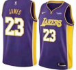 Nike Los Angeles Lakers 23 LeBron James purple basketball jersey