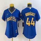 Women Nike Seattle Mariners #44 Julio Rodríguez blue majestic mlb jersey city version-BD