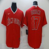 Nike Los Angeles Angels #17 Shohei Ohtani red majestic baseball jersey-BD