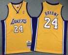 Youth Los Angeless Lakers #24 Kobe Bryant yellow throwback basketball Jerseys