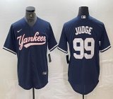 Nike New York Yankees #99 Aaron Judge blue MLB baseball Jersey Joint name