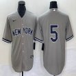 Nike New York Yankees #5 Joe DiMaggio gray majestic baseball jerseys