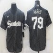 Nike Chicago White Sox #79 Jose Abreu black Majestic baseball jerseys city version-BD