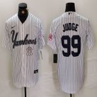 Nike New York Yankees #99 Aaron Judge white majestic baseball Jersey Joint name 09