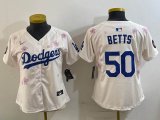 Youth 2025 Nike Los Angeles beige fashion majestic baseball jerseys Sakura plate 01