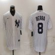 New York Yankees #8 Yogi Berra white baseball jerseys-BD