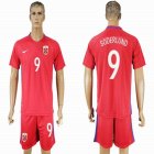 2016-2017 Norway team SODERLUND #9 red soccer jerseys home