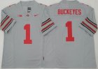 Ohio State Buckeyes #1 gray college football jerseys -PNS
