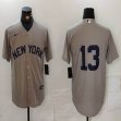 Nike New York Yankees #13 gray majestic baseball Jersey-BD