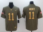Nike Philadelphia Eagles #11 Carson Wentz green gold fashion Color Rush Limited Jersey