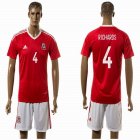 2015-2016 Wales team RICHARDS #4 red soccer jersey home