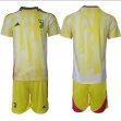 2024-2025 Juventus club yellow white soccer jerseys away