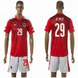 2016 Austria European Cup ALMER #29 red white soccer jersey home