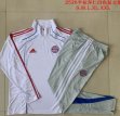 2025-2026 Bayern Munich white gray soccer uniforms with Long Trousers B2556