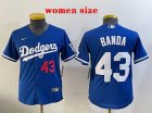 Women Nike Los Angeles Dodgers #43 Anthony Banda blue majestic baseball jerseys