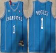 Charlotte Hornets #1 Tyrone Bogues skyblue nba jerseys-XD