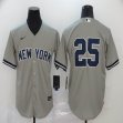 Nike New York Yankees #25 Gleyber Torres gray majestic baseball Jersey 01