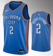 Oklahoma City Thunder Shai Gilgeous-Alexander blue nba jerseys Hot press font