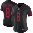 Women San Francisco 49ers #8 Steve Young nike black Color Rush Limited Jersey