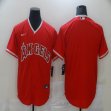 Nike Los Angeles Angels blank red majestic baseball jersey-BD