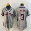 Women Nike Houston #3 Jeremy Pena gray majestic baseball jerseys-BD