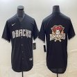 Nike Arizona Diamondback blank black majestic baseball Jersey 01