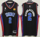 Nike Oklahoma City Thunder #2 Shai Gilgeous-Alexander black nba jerseys 6 patch