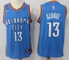 Nike Oklahoma City Thunder #13 Paul George blue nba basketball jersey