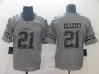 Nike Dallas Cowboys #21 Ezekiel Elliott Hemp gray Color Rush Limited Jersey