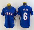 Women Nike Texas Rangers #6 Josh Jung blue majestic baseball jerseys-BD