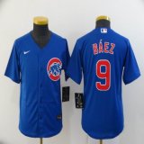 Youth Nike Chicago Cubs #9 Javier Baez blue majestic baseball Jersey