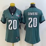 2023 Super Bowl Woem Nike Philadelphia Eagles #20 Brian Dawkins green Color Rush Limited Jersey