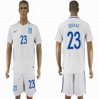 2016-2017 Greece team SIOVAS #23 white soccer jersey home